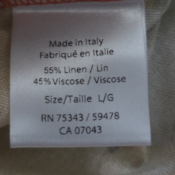 NWT - Le Ragazze Italy Linen Blend Burnt Orange Belted Sleeveless Midi Dress - L - Picture 12 of 12